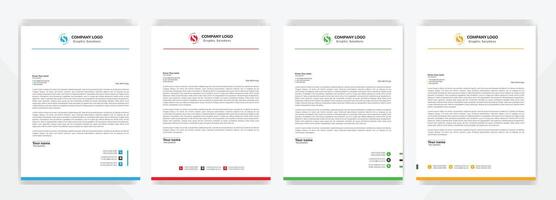 Letterhead Template and Letter Design vector