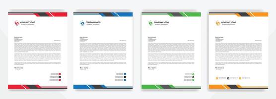 Professional and modern letterhead design template vector