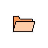 Folder icon. Open folder icon. vector