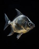 Fresh Water Pomfret Isolated with black background photo