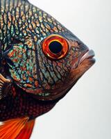 Mystic Portrait of Snake skin Gourami in studio photo