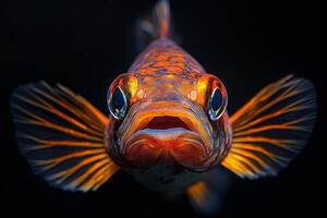Mystic Portrait of Mystus fish in studio photo
