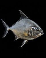 Fresh Water Pomfret Isolated with black background photo