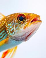 Mystic Portrait of Climbing Perch fish photo