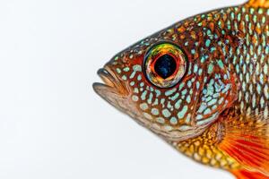 Snake skin Gourami isolated with white background photo
