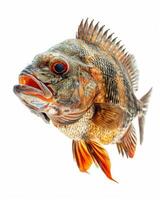 Tilapia isolated with white background photo