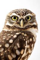 Burrowing Owl Isolated with white background photo