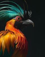 Mystic portrait of Emperor bird of paradise photo