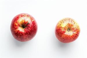 Two apples isolated with white background photo