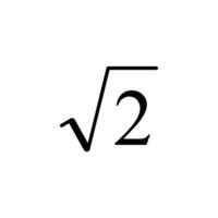 square root mathematical calculation icon vector