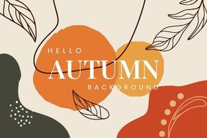 Embrace the warmth and coziness of autumn with this modern abstract artwork. Perfect for seasonal branding or creative projects vector