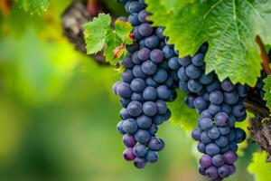 Grapes on the vine photo