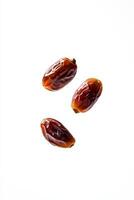 Three dates on a white background photo