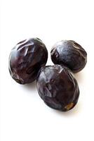 Three dates on a white background photo