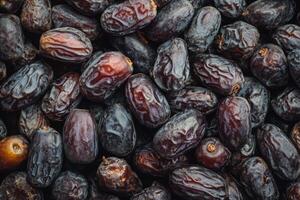 A close up of a bunch of dates photo