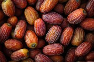 A close up of a bunch of dates photo