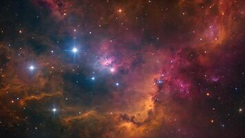 A captivating representation of deep space, this abstract universe scene blends glowing light, galaxies, and the cosmic aura to capture the essence of celestial beauty and the unknown. video