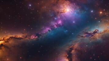 Capture the essence of the universe with this abstract space scene, showcasing the brilliance of cosmic light, galaxies, and the infinite possibilities of deep space and beyond. video