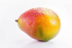 A mango on a white surface photo