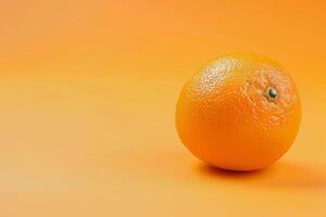 Orange on a yellow background photo