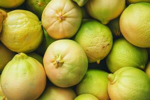 A pile of lemons and limes photo