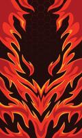 Flame pattern background for jersey sublimation vector