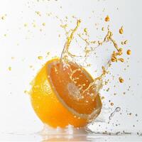 A splash of orange juice photo