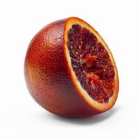 A blood orange is cut in half photo