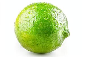 A lime with water droplets photo