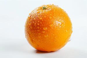 An orange with water droplets on it photo
