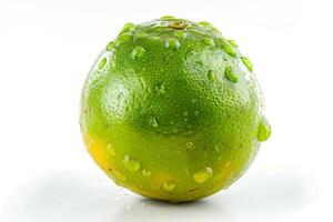 A lime with water drops photo