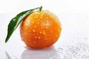 A water droplet on the orange photo