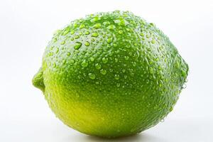 A lime with water droplets photo