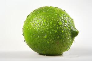 A lime with water droplets photo