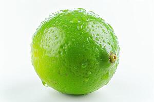 A lime with water droplets photo