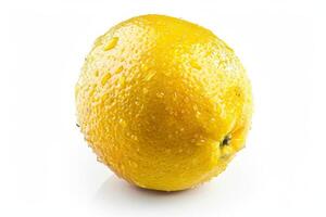 A lemon on a white background photo