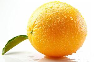A water droplet on the orange photo
