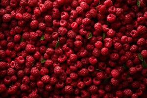 A large pile of raspberries photo