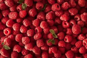 A close up of raspberries photo