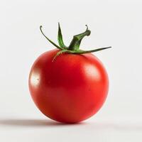 A single tomato on a white background photo
