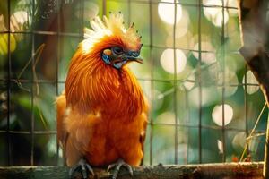 A colorful bird sitting on a branch photo