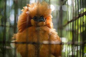 A bird in a cage photo
