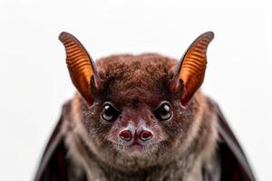 A close up of a bat with big ears photo