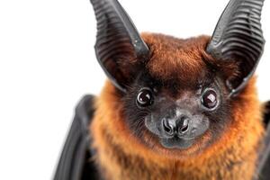A close up of a bat with big eyes photo