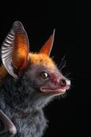 A bat with a long nose and big ears photo