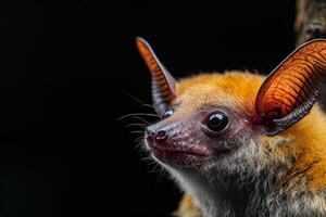 A bat with big ears and a big nose photo