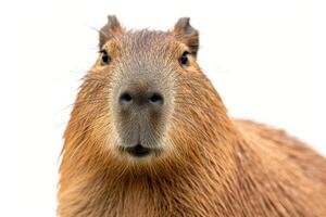 A capybara looking at the camera photo