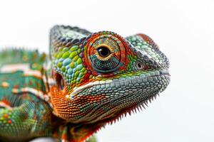 A close up of a chameleon lizard photo