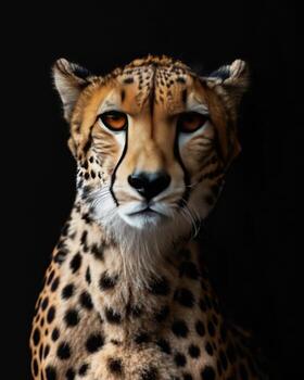 A cheetah is looking at the camera photo