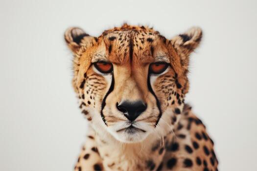 A close up of a cheetah's face photo